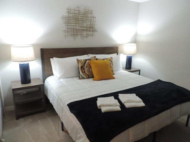 view of carpeted bedroom