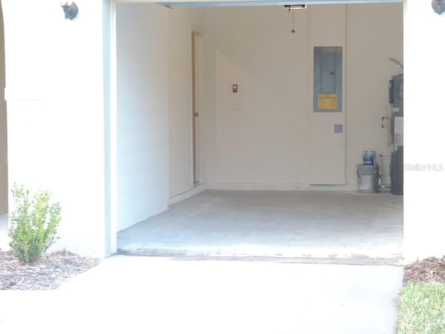 garage featuring electric panel