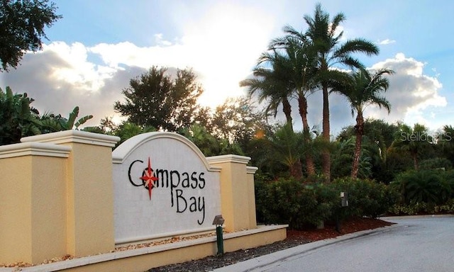 view of community sign