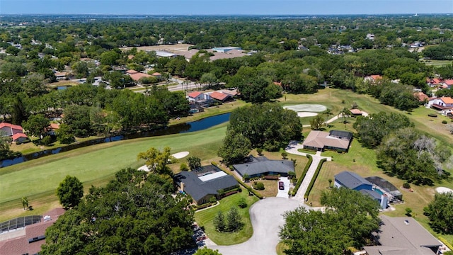 7655 Persian Ct, Orlando, FL 32819 - aerial view with view of golf course, a water view, and a residential view