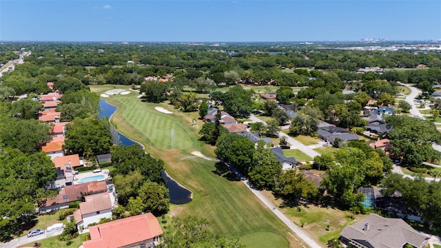 7655 Persian Ct, Orlando, FL 32819 - bird's eye view featuring a residential view, golf course view, and a water view