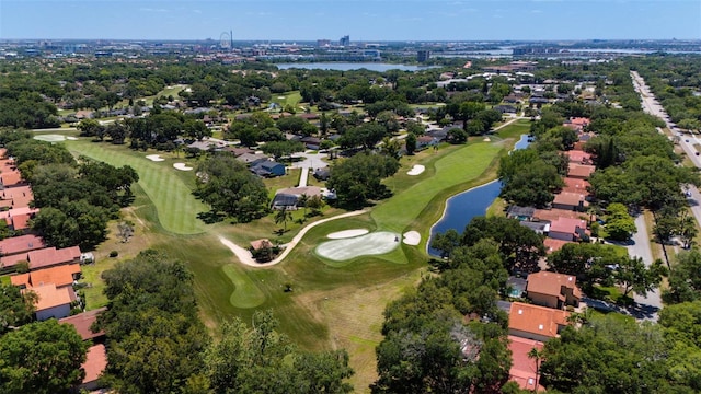 7655 Persian Ct, Orlando, FL 32819 - birds eye view of property featuring a residential view, golf course view, and a water view
