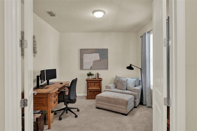 3259 Buoy Cir, Winter Garden, FL 34787 - office space featuring light carpet, baseboards, visible vents, and a textured ceiling