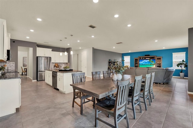 3259 Buoy Cir, Winter Garden, FL 34787 - dining area with visible vents, baseboards, and recessed lighting