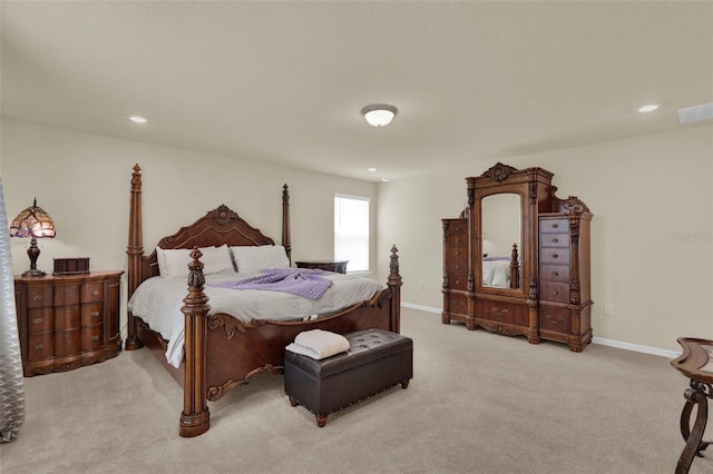 3259 Buoy Cir, Winter Garden, FL 34787 - bedroom with visible vents, baseboards, recessed lighting, and light carpet