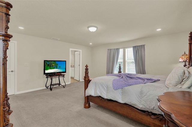 3259 Buoy Cir, Winter Garden, FL 34787 - bedroom featuring light carpet, baseboards, visible vents, and recessed lighting