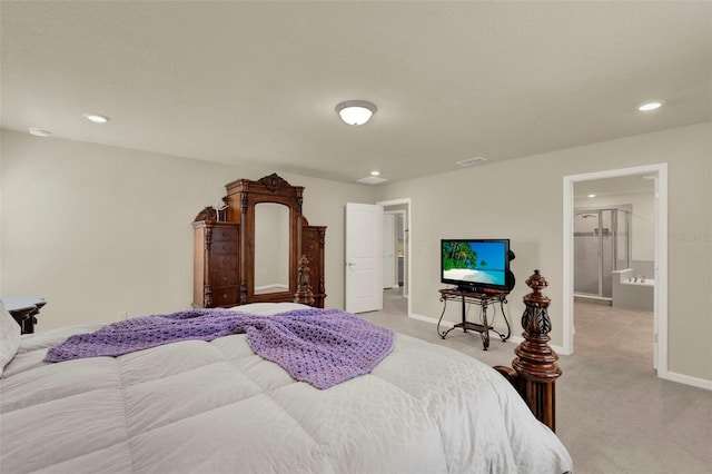 3259 Buoy Cir, Winter Garden, FL 34787 - bedroom with light carpet, recessed lighting, visible vents, and baseboards