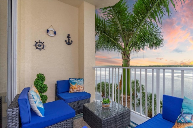 8800 Bay Pines Blvd Unit 306, Saint Petersburg, FL 33709 - balcony with outdoor lounge area and a water view