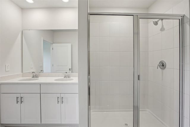 1839 Brekey Way, Zephyrhills, FL 33541 - full bathroom featuring a stall shower and double vanity