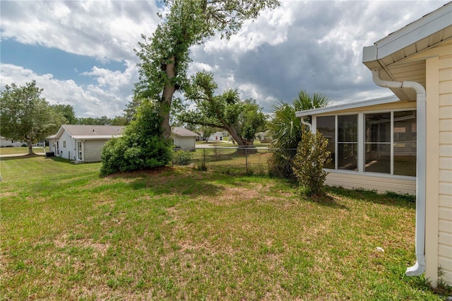 6366 SW 115th Street Rd, Ocala, FL 34476 - view of yard with fence and a sunroom