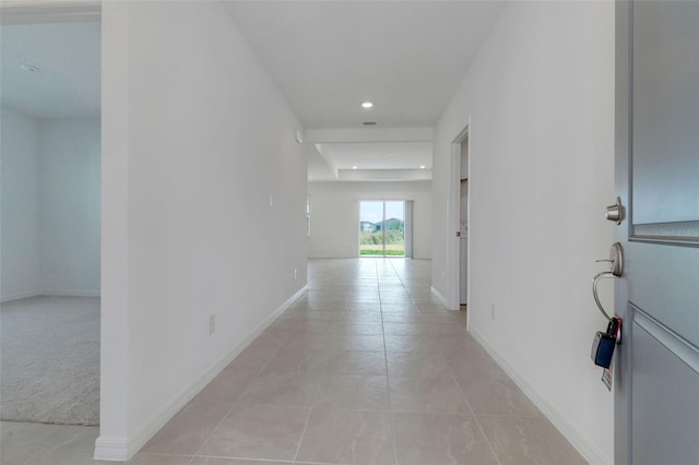 10008 Last Light Gln, Parrish, FL 34219 - corridor with recessed lighting, baseboards, and light tile patterned floors
