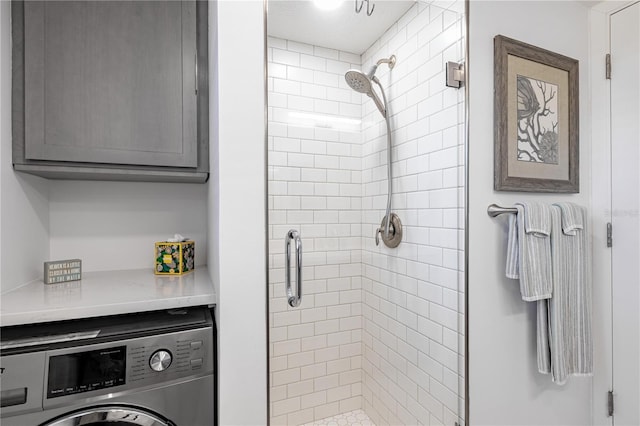 865 Ladyfish Ave Unit C104, New Smyrna Beach, FL 32169 - full bath featuring a shower stall and washer / clothes dryer