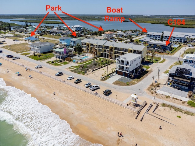 865 Ladyfish Ave Unit C104, New Smyrna Beach, FL 32169 - drone / aerial view with a water view