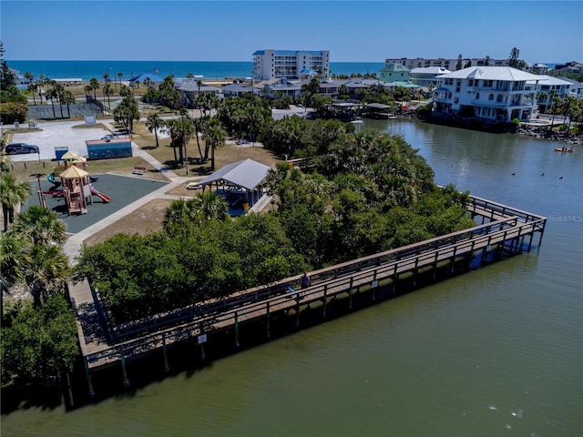 865 Ladyfish Ave Unit C104, New Smyrna Beach, FL 32169 - bird's eye view featuring a water view
