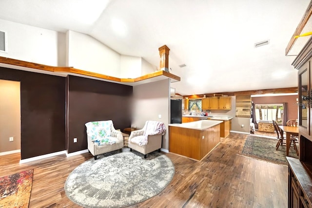 3512 W Whippoorwill St, Lecanto, FL 34461 - sitting room featuring lofted ceiling and wood finished floors
