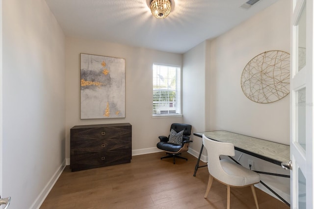 8035 St Simons St Unit 8035, University Park, FL 34201 - office featuring wood finished floors, visible vents, and baseboards