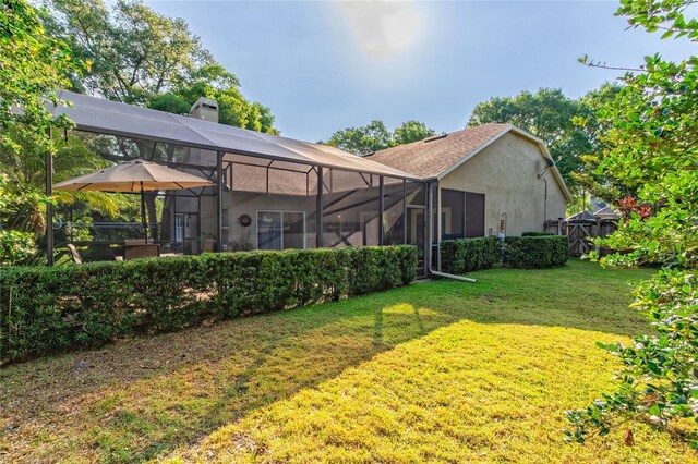 3509 Battersea Ct, Belle Isle, FL 32812 - view of yard with a lanai