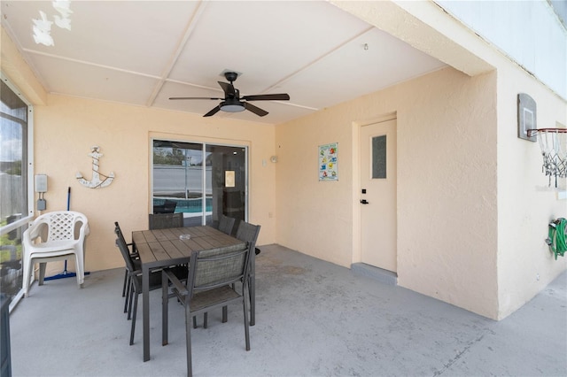 7803 Laurel Oak Ln, Kissimmee, FL 34747 - view of patio with a ceiling fan and outdoor dining space