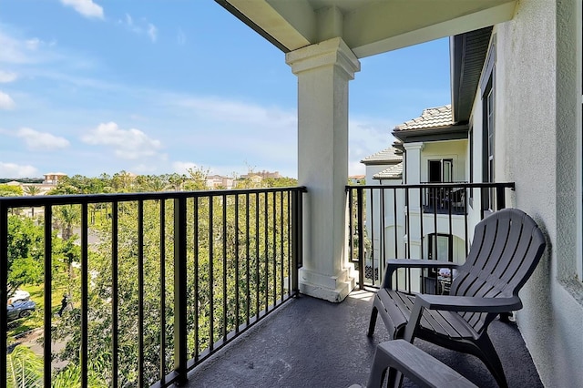 view of balcony