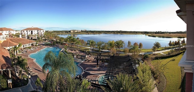 pool featuring a water view