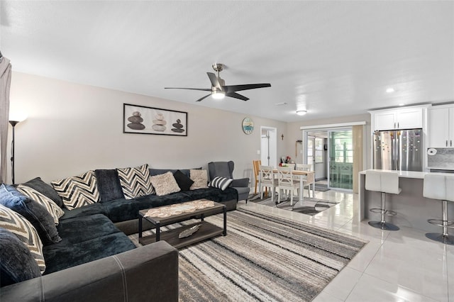 197 Flame Ave, Maitland, FL 32751 - living area featuring ceiling fan and light tile patterned floors