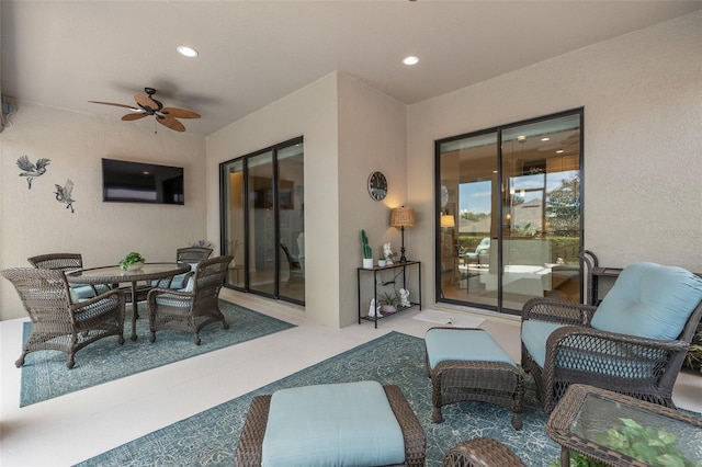 2530 Stargrass Cir, Clermont, FL 34715 - view of patio / terrace featuring a ceiling fan and outdoor dining space