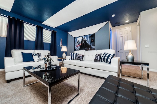 1781 Sawyer Palm Pl, Kissimmee, FL 34747 - living room with baseboards, visible vents, and carpet floors