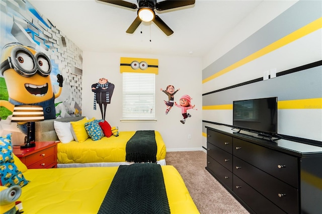1781 Sawyer Palm Pl, Kissimmee, FL 34747 - carpeted bedroom with a ceiling fan and baseboards