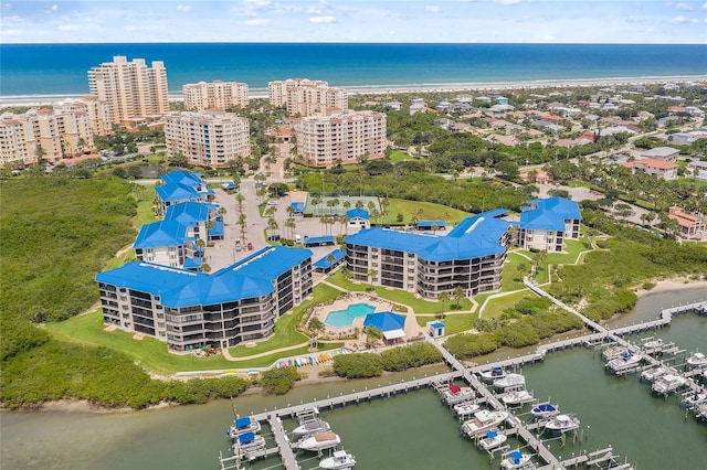 2700 N Peninsula Ave Unit 215, New Smyrna Beach, FL 32169 - drone / aerial view featuring a water view
