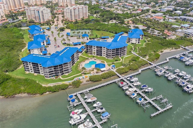 2700 N Peninsula Ave Unit 215, New Smyrna Beach, FL 32169 - drone / aerial view with a water view