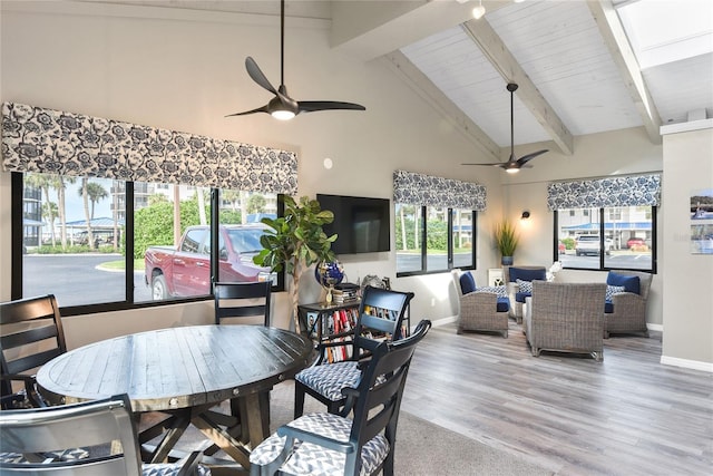 2700 N Peninsula Ave Unit 215, New Smyrna Beach, FL 32169 - interior space with beamed ceiling