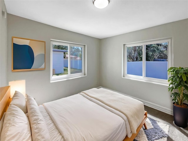 bedroom with baseboards