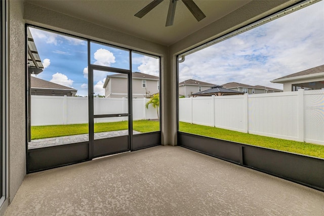 236 Pink Ibis Bnd, Saint Cloud, FL 34772 - unfurnished sunroom with a ceiling fan