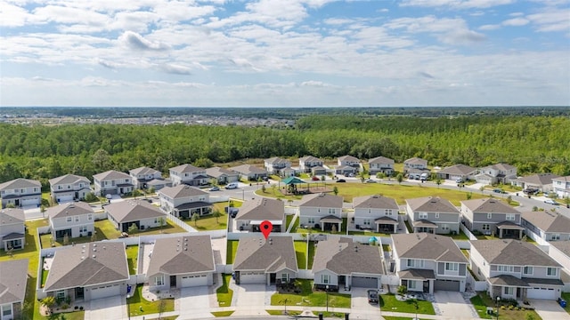 236 Pink Ibis Bnd, Saint Cloud, FL 34772 - birds eye view of property with a residential view and a wooded view
