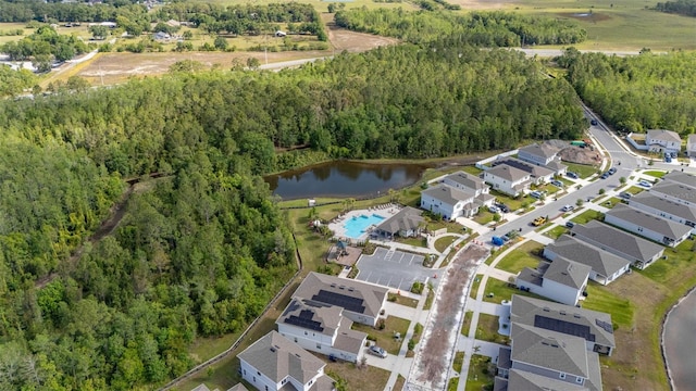 236 Pink Ibis Bnd, Saint Cloud, FL 34772 - birds eye view of property featuring a residential view, a forest view, and a water view