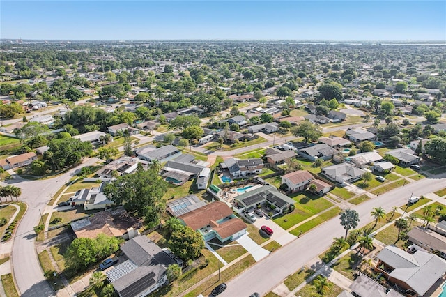 bird's eye view featuring a residential view
