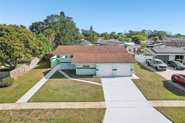 aerial view with a residential view