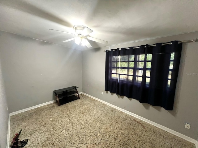 1221 Oak Haven Dr, Altamonte Springs, FL 32714 - spare room featuring a ceiling fan, baseboards, and speckled floor