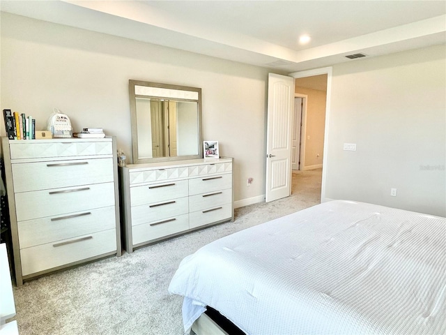 10275 Park Estates Ave, Orlando, FL 32836 - bedroom with baseboards, light carpet, and visible vents