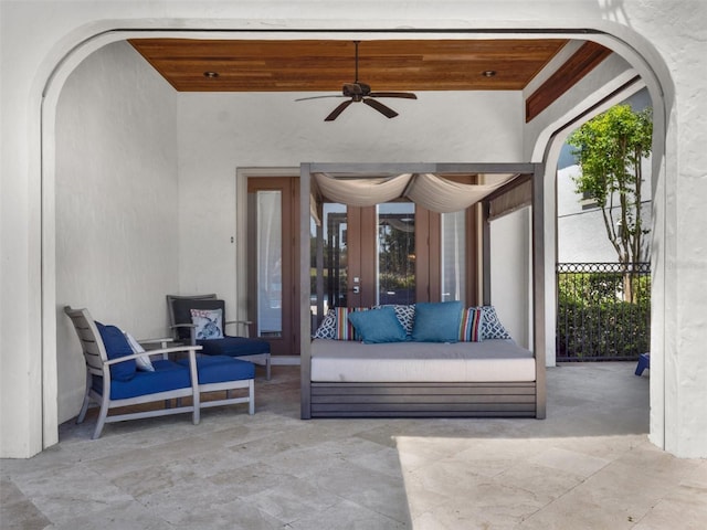971 Golden Bear Dr, Reunion, FL 34747 - view of patio / terrace featuring an outdoor hangout area and ceiling fan