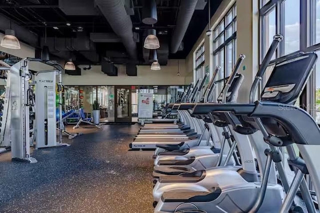 view of workout area