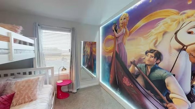 bedroom with carpet