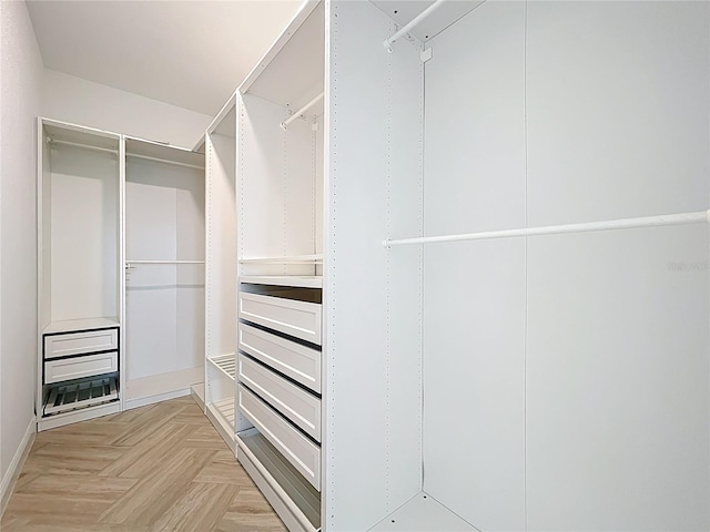 view of walk in closet
