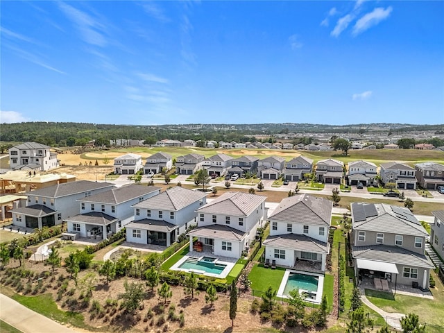 aerial view featuring a residential view