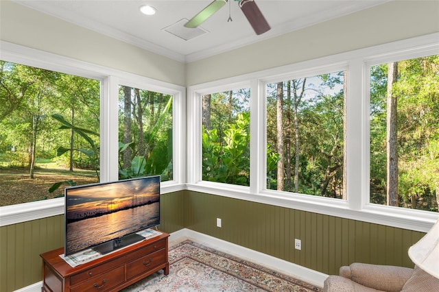 4000 Rouse Rd, Orlando, FL 32817 - sunroom / solarium with ornamental molding, baseboards, and plenty of natural light