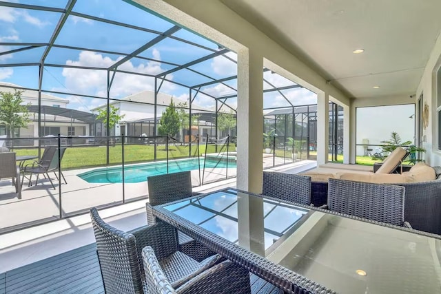 2616 Calistoga Ave, Kissimmee, FL 34741 - exterior space with a yard, outdoor dining space, a lanai, and a patio