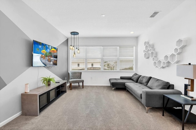 2616 Calistoga Ave, Kissimmee, FL 34741 - living area with recessed lighting, light carpet, visible vents, and baseboards