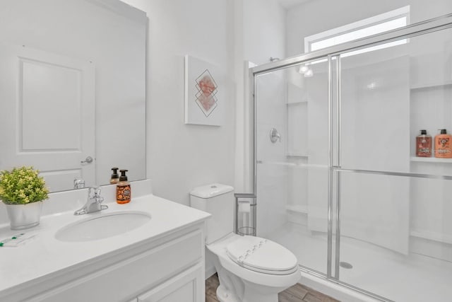 2616 Calistoga Ave, Kissimmee, FL 34741 - full bathroom featuring vanity, a shower stall, and toilet