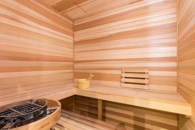 view of sauna