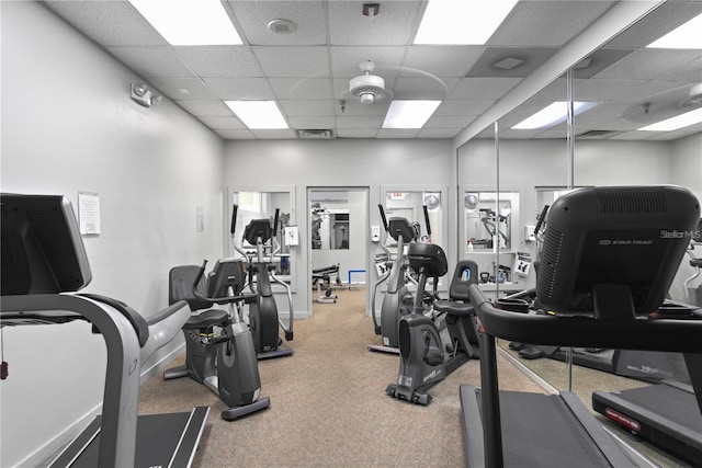 6419 Borg St, Leesburg, FL 34748 - gym with a paneled ceiling